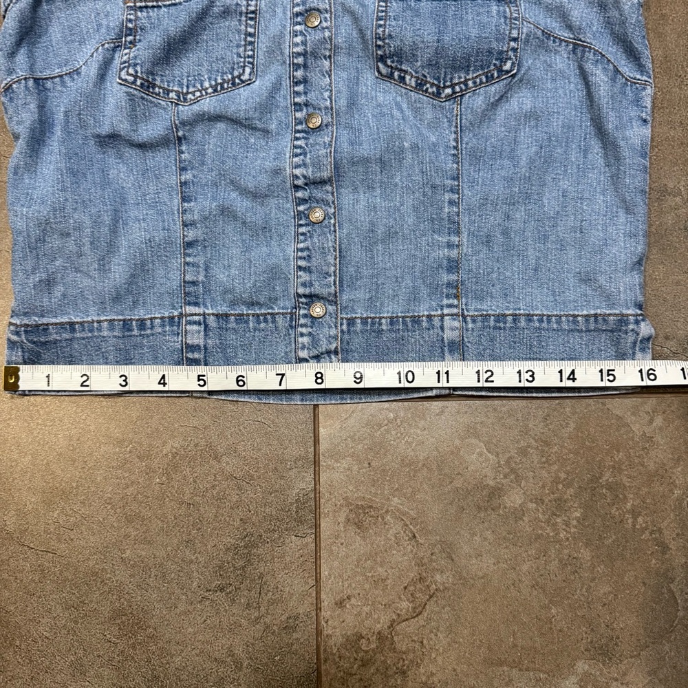 Lauren Jeans Co Ralph Lauren Denim Corset Tank Top Sz 6 - Picture 4 of 8